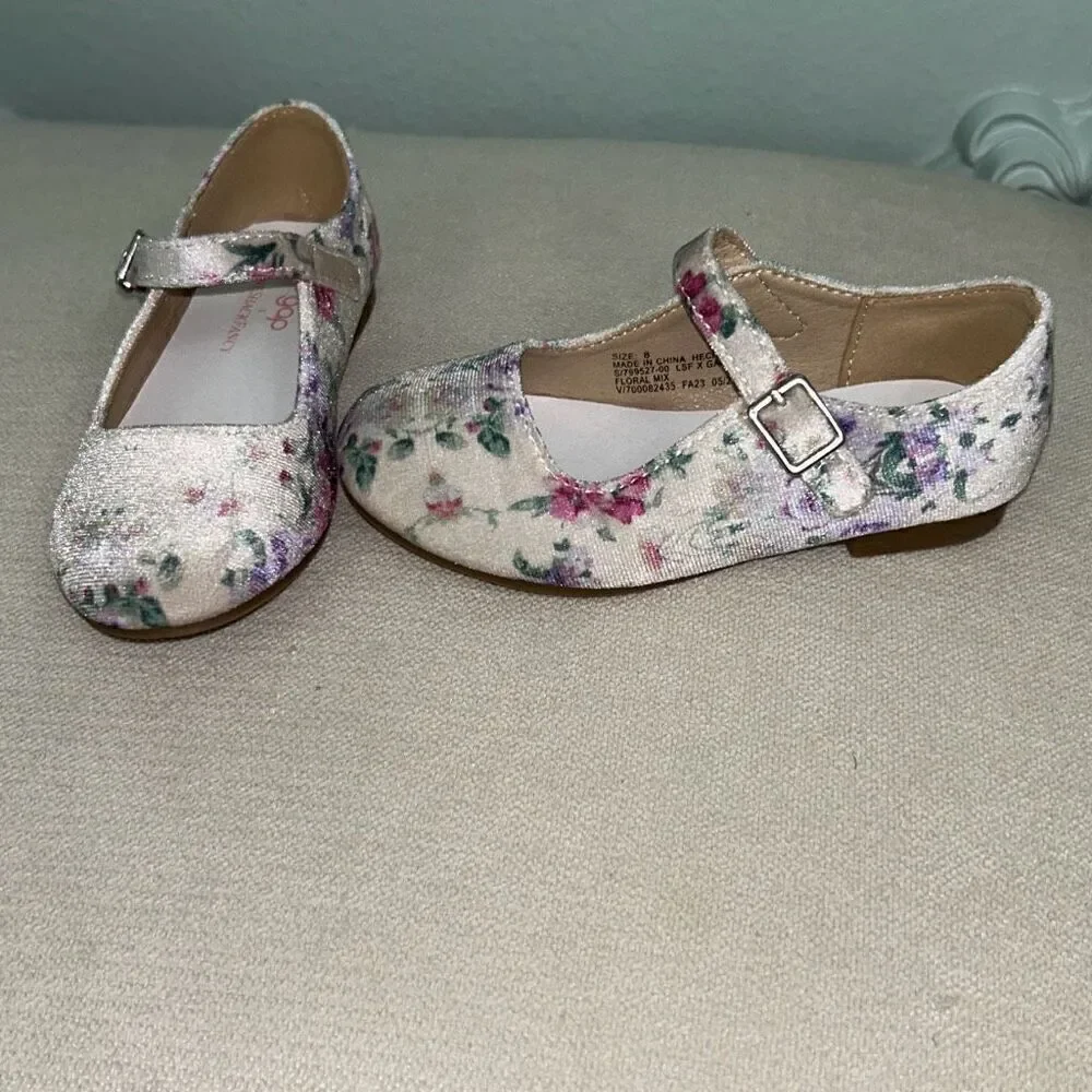 Gap / love shack fancy girls floral shoes sz8